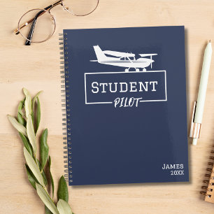 Student Pilot Cessna Airplane Custom Name Planner