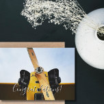 Student Pilot First Solo Airplane Funny Congrats Card