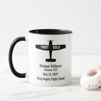 Student Pilot First Solo Airplane Personalized Mug