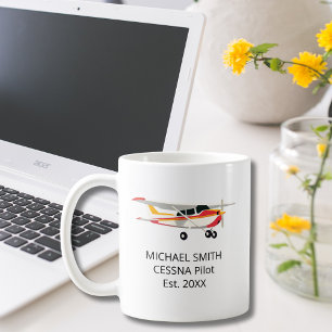 Student Pilot First Solo Cessna Photo Personalized Coffee Mug