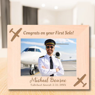 Student Pilot First Solo Flight Graduation Custom Engraved Frames