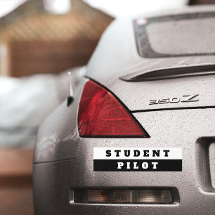 Student Pilot Simple Airplane Aviation custom Bumper Sticker