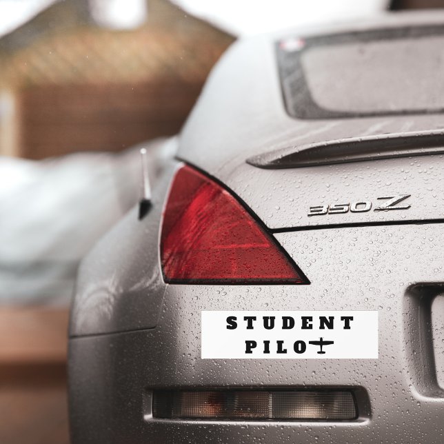 Student Pilot Simple Airplane Aviation custom  Bumper Sticker (Creator Uploaded)