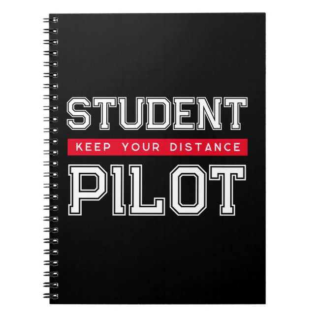 Student Pilot Warning Sign Notebook (Front)
