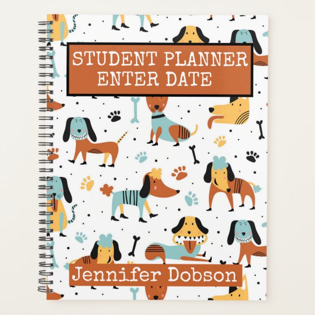 Student Planner with dogs in costume (Front)