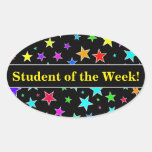 [ Thumbnail: Student Praise + Fun, Colorful Stars Pattern Sticker ]