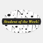 [ Thumbnail: Student Praise + Many Musical Notes Pattern Sticker ]