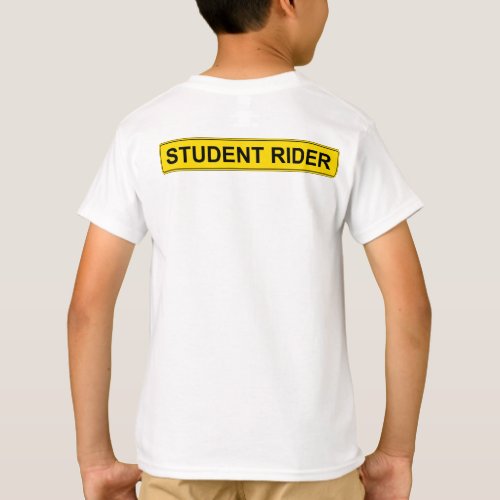 Student Rider Warning Sign Funny Equestrian T_Shirt