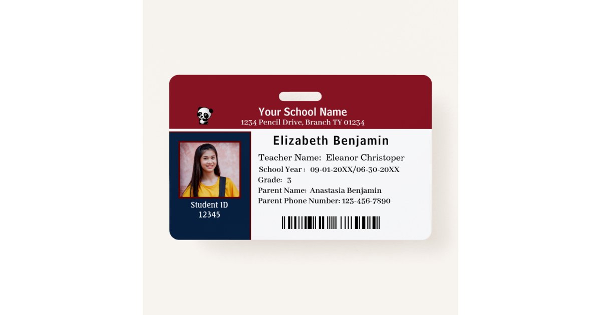 Photo id badge labels