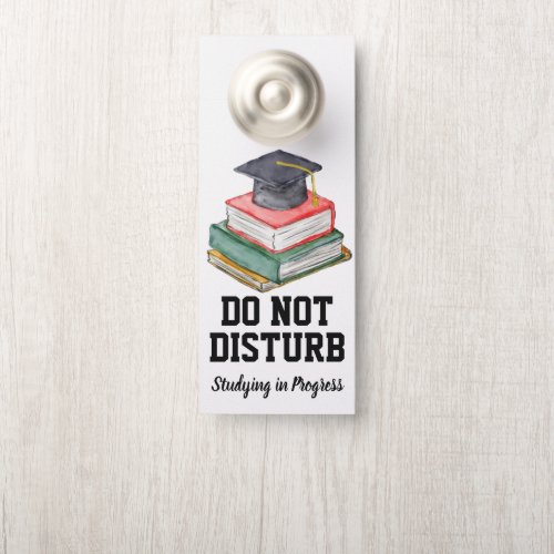 Student Studying  Do Not Disturb Sign