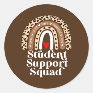 Student Support Squad Counselor Social Worker Classic Round Sticker