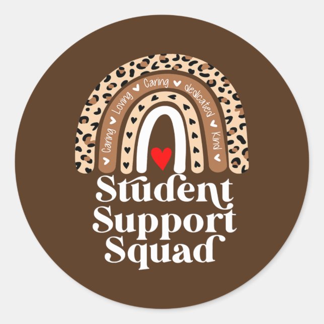 Student Support Squad Counselor Social Worker Classic Round Sticker (Front)