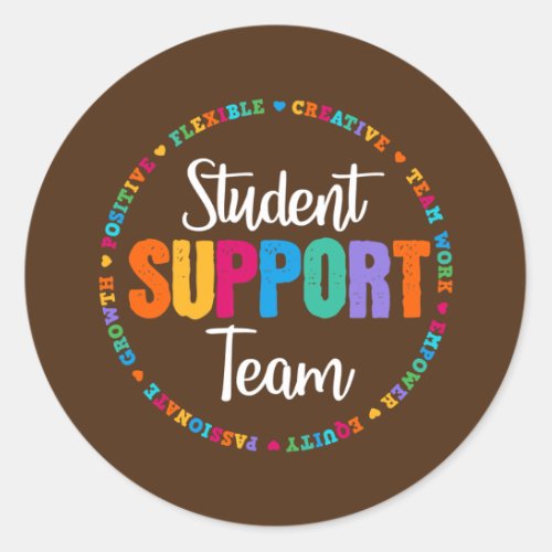 Student Support Team Counselor Social Worker Classic Round Sticker