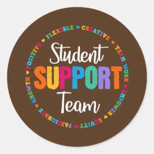 Student Support Team Counselor Social Worker Classic Round Sticker