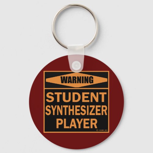 Student Synthesizer Player Keychain