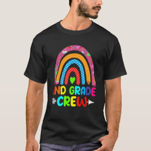 Student Teacher 2nd Grade Crew Rainbow Back To Sch T-Shirt