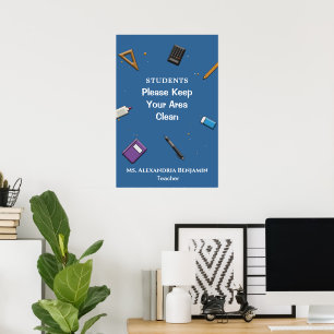 Student Teacher Back to School Personalize Poster