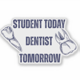 Student Today Dentist Tomorrow Sticker
