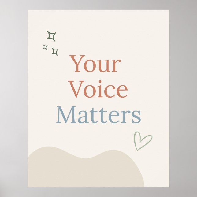Student Voice Classroom Poster (Front)
