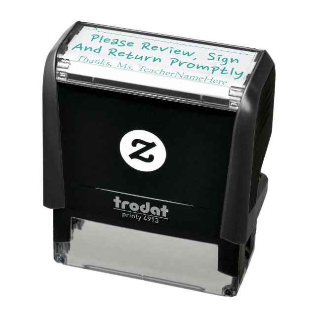Student Work Review and Educator Name Self-inking Stamp (Product)