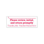 [ Thumbnail: Student Work Review & Custom Name Rubber Stamp ]