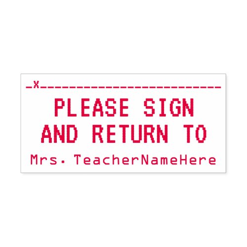 Student Work Review  Teacher Name Rubber Stamp