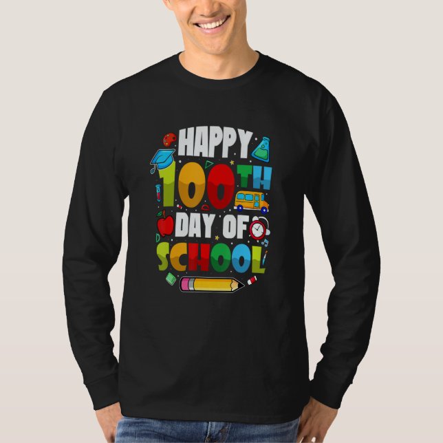 Students 100 Days Of School Teachers 2023 Boys And T-Shirt (Front)