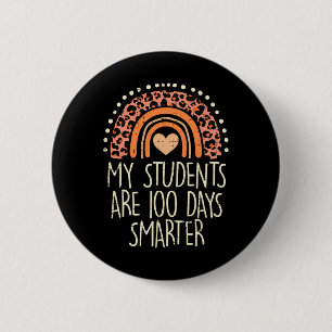 Students Are 100 Days Smarter 100th Day Of School Button
