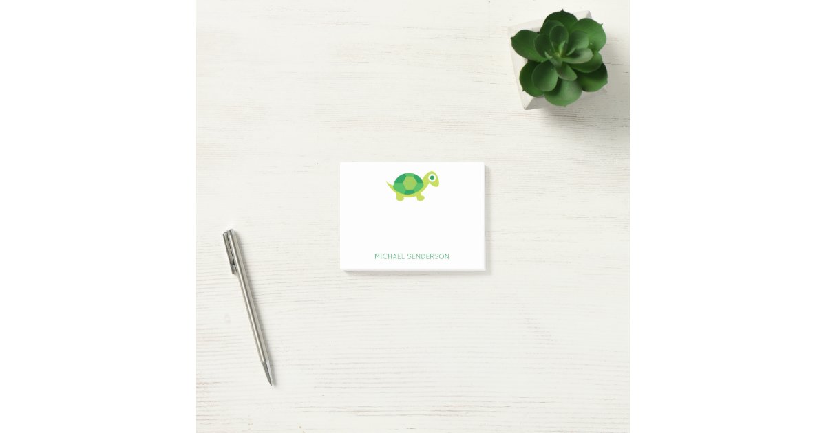 Students' Cute Green Turtle Notepad | Zazzle