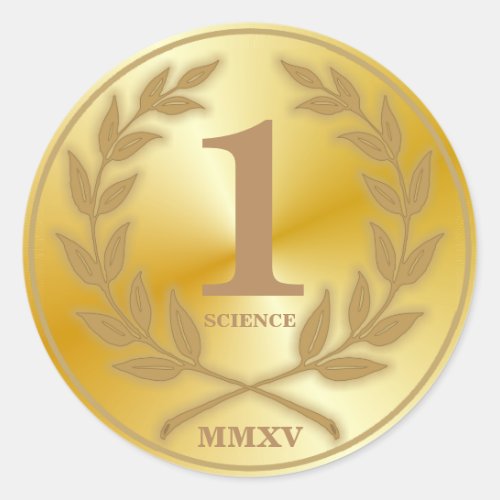 Students Gold Medal Classic Round Sticker