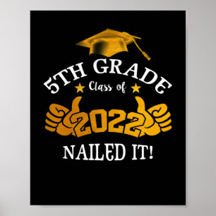 Students Graduation 5th Grade Class of 2022 Poster
