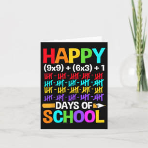 Students Happy 100 Days Of School Card