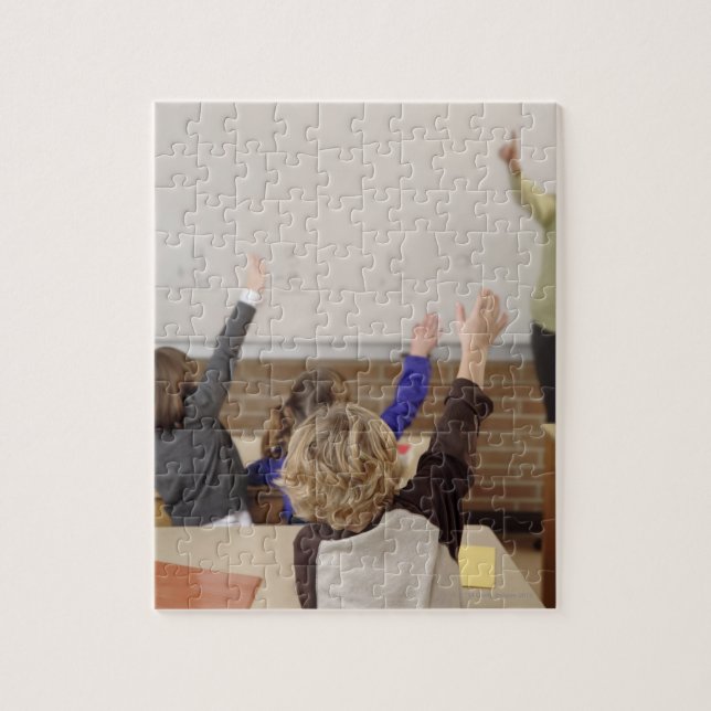 students in classroom jigsaw puzzle (Vertical)