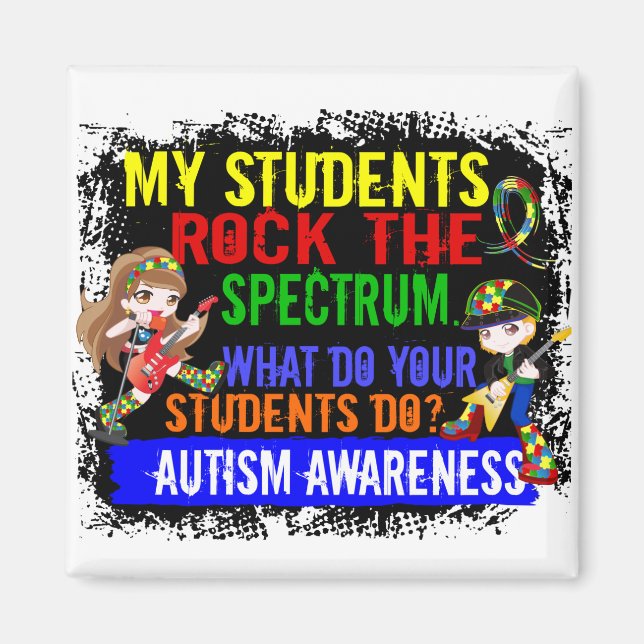 Students Rock The Spectrum Autism Magnet (Front)