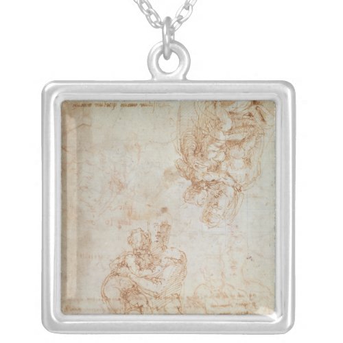 Studies of Madonna and Child Silver Plated Necklace