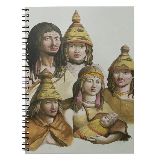Studies of native Americans (colour litho) Notebook (Front)