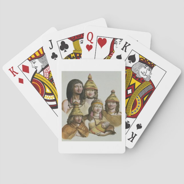 Studies of native Americans (colour litho) Poker Cards (Back)