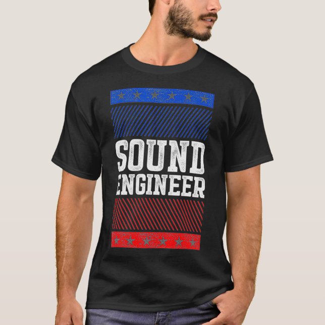 Studio Audio Engineer Fun Tools Sound Guy Tech  T-Shirt (Front)