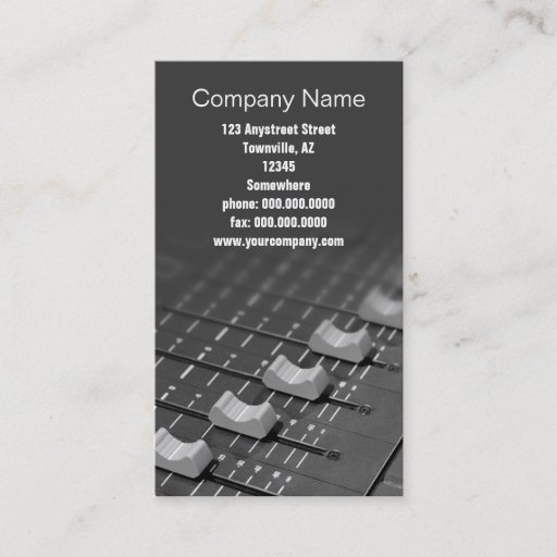 Customizable studio faders business card templates