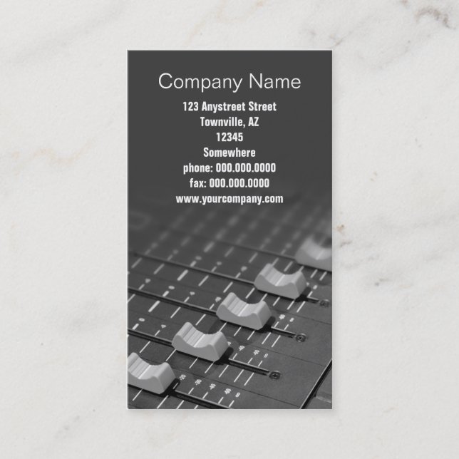 studio faders business card (Front)