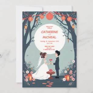 Studio Ghibli Style Personlized Wedding Invite