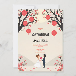 Studio Ghibli Style Personlized Wedding Invite