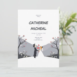 Studio Ghibli Style Personlized Wedding Invite