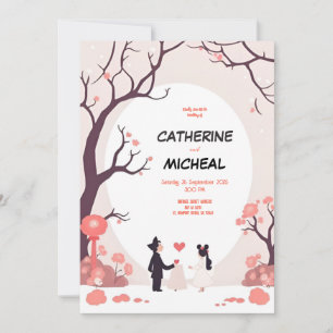 Studio Ghibli Style Personlized Wedding Invite