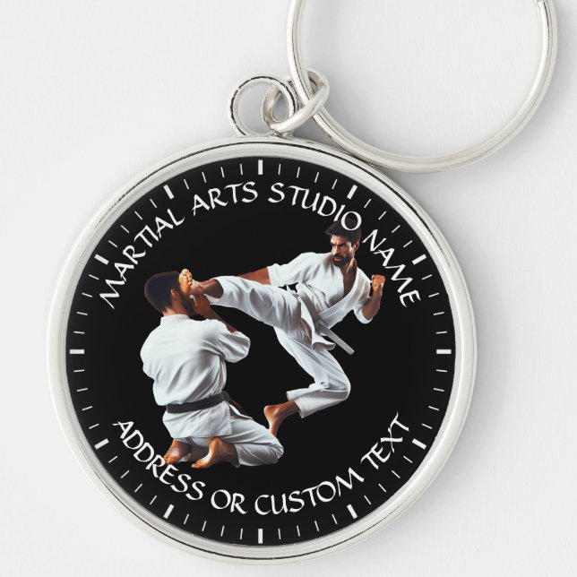 Studio Martial Arts Jiu-jitsu Karate Taekwondo Keychain (Front)