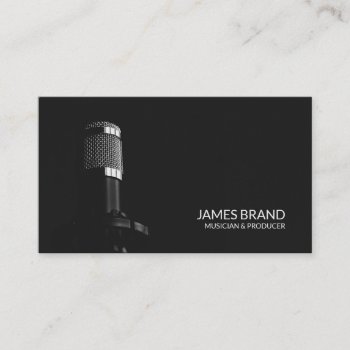 Studio Microphone Business Card by J32Teez at Zazzle