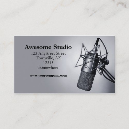 studio microphone business card
