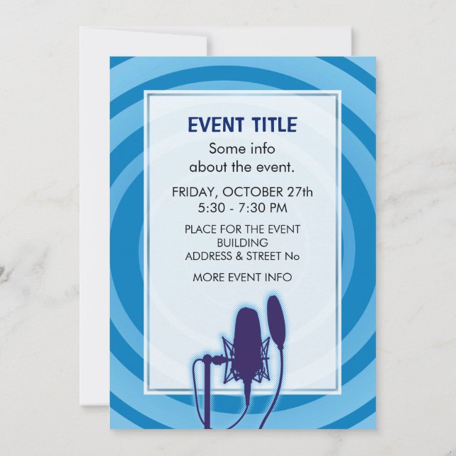 Studio Microphone Invitation (Back)