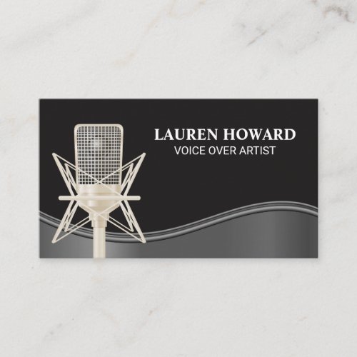 Studio Microphone  Sound Engineer Singer Business Card
