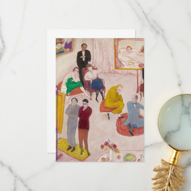 Studio Party by Florine Stettheimer Thank You Card (Front/Back In Situ)